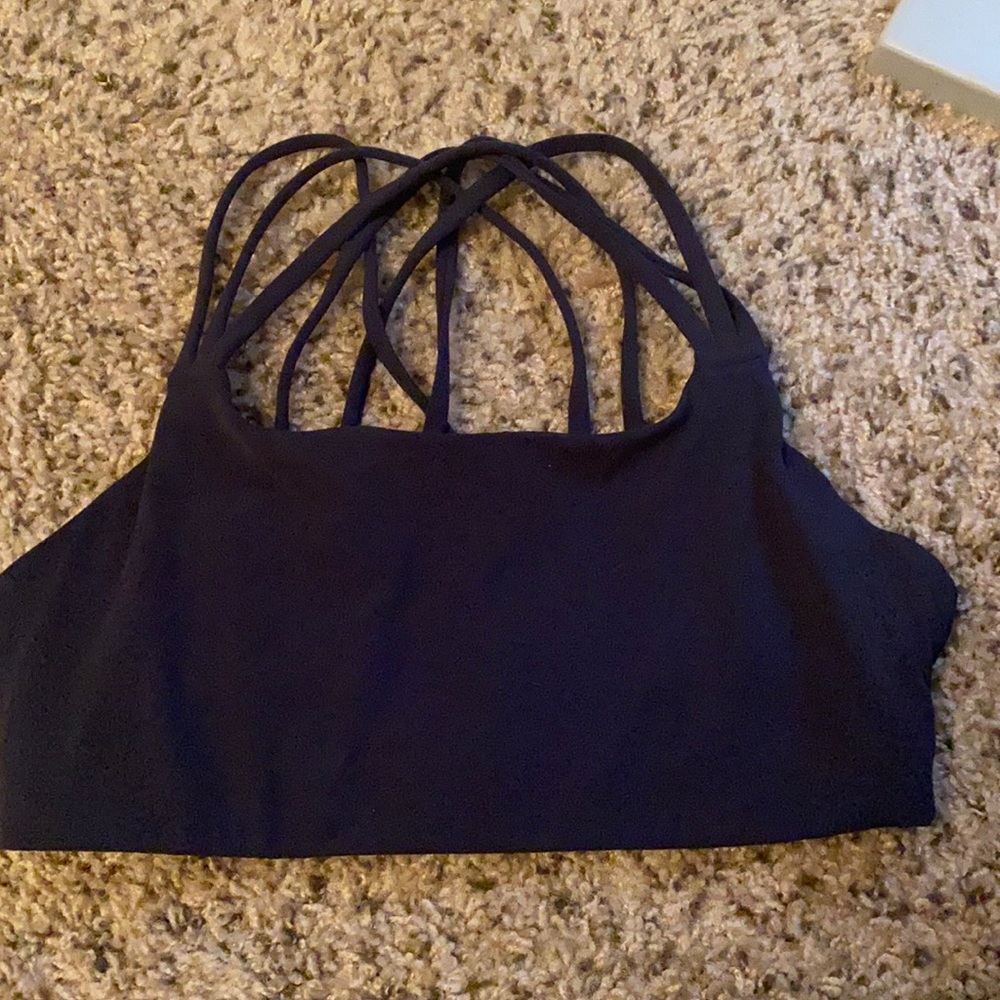 Athleta Small Navy Strappy Sports Bra